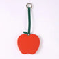 Zonyin Christmas Apple Design Baby Pink Pocket Makeup Mirror Customized Private Logo Small Mirror with Hanging Rope and Key Ring