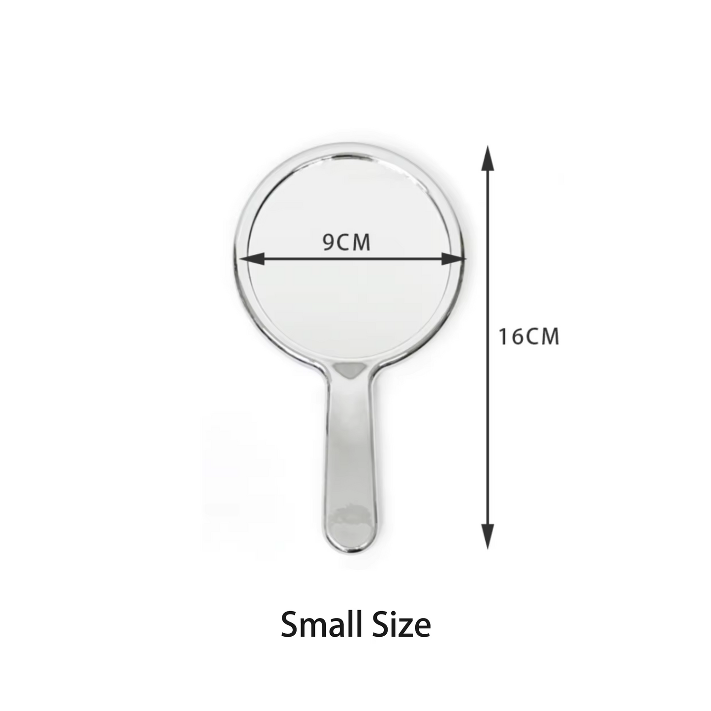 Zonyin New Design Electroplate Hand-held Round Pocket Mirror Custom Logo Portable Beauty Handheld Makeup Mirror with Promotion