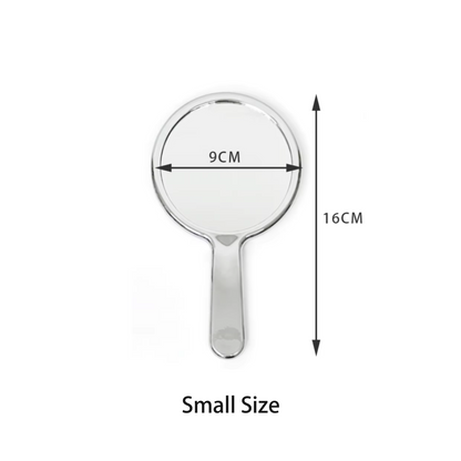 Zonyin New Design Electroplate Hand-held Round Pocket Mirror Custom Logo Portable Beauty Handheld Makeup Mirror with Promotion
