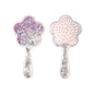 Zonyin Cute Flower-Shaped Handheld Makeup Mirror Novelty Quicksand Glitter Hand Mirror Portable Beauty Tool for Gifts