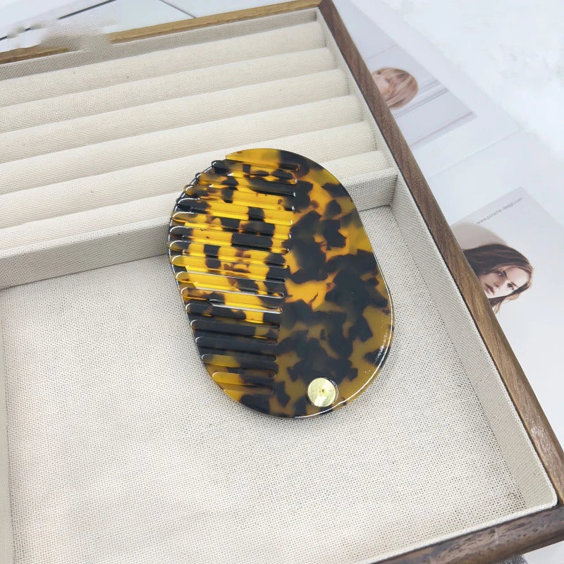 Zonyin Custom Logo High Quality Acetate Pocket Mini Cosmetic Mirror Portable Makeup Small Travel Mirror With Comb for Women