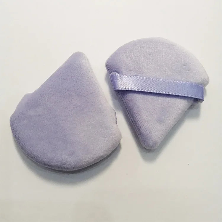 Zonyin Top Seller Triangle Powder Puff Makeup Sponge Soft Velour Cosmetic Puff Black Velvet Loose Powder Puffs for Face