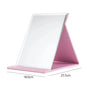 Factory Direct Silver Finish Foldable Square Glass Frame Cosmetic Mirror with Magnifying Feature for Desktop Use