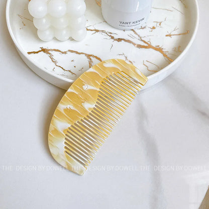 Zonyin New Design Acetate Travel Makeup Mirror Comb Set With Carved Logo Retro High-end Portable Pocket Mirror for Promotion