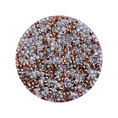 Zonyin Rhinestone Folding Makeup Mirror Crystal Double Sided Pocket Mirror Portable Round Compact Cosmetic Mirror for Wedding