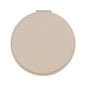 Zonyin Extra Large Round Black Pu Leather Desktop Standing Mirror Customized Your Logo Folding Super Big Makeup Vanity Mirror