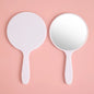 Zonyin Mini Handheld Custom logo Cosmetic Mirror Portable Plastic Pocket Round Hand Personalized Makeup Mirror for Travel Use