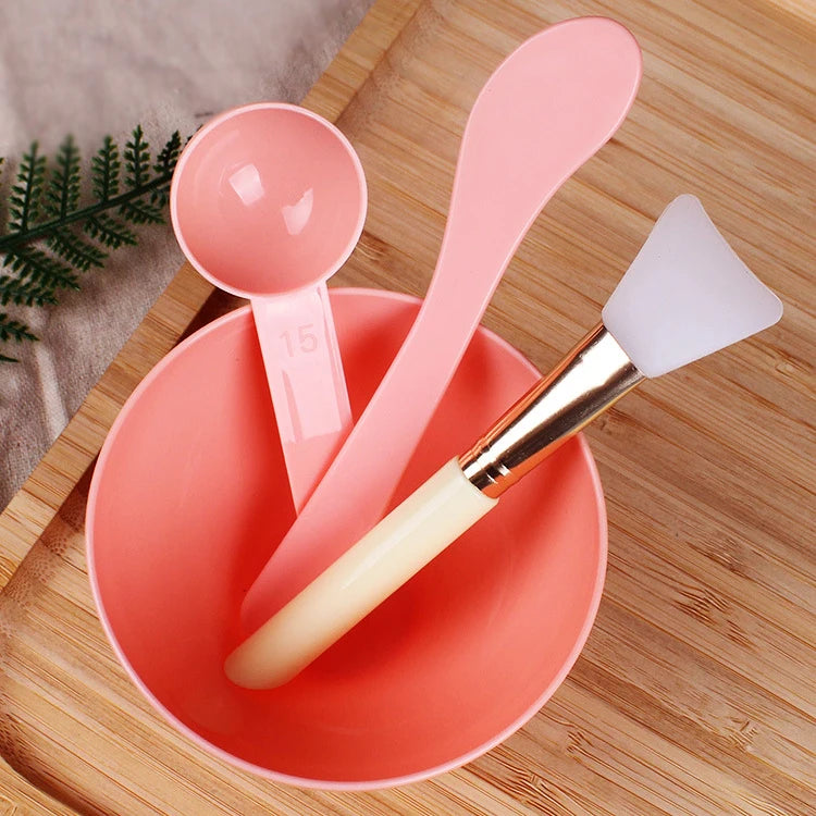 Zonyin Wholesale Silicone Mask Brush Makeup Tools Facial Mask Bowl Stick Spatula Spoon Brush Set for Beauty Salon 5 in 1