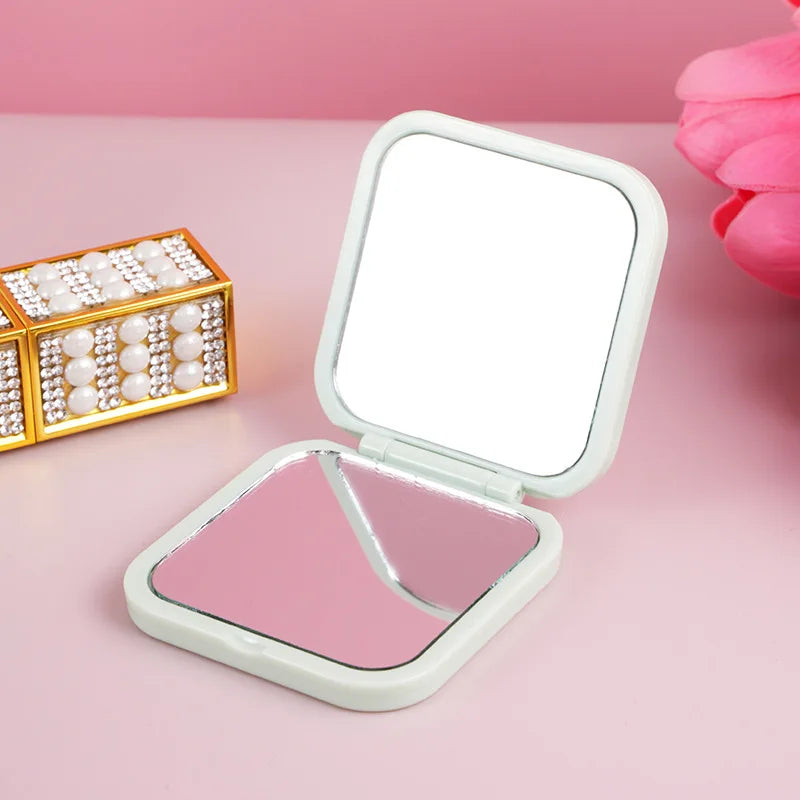 Zonyin High Quality Promotional Gift Dual-sided Cosmetic Mirror 2X Small Plastic Pocket Mirror Makeup Mirror With Customized