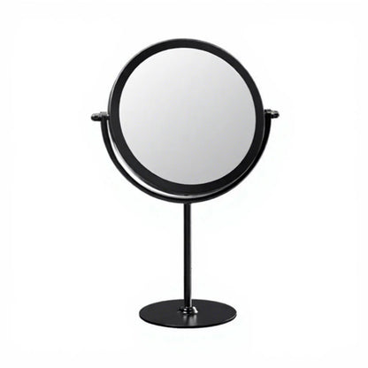 Desktop Double-sided Rotatable Stainless Steel Magnifying Glass Makeup Mirror for Student Dormitory and Household Dressing Use