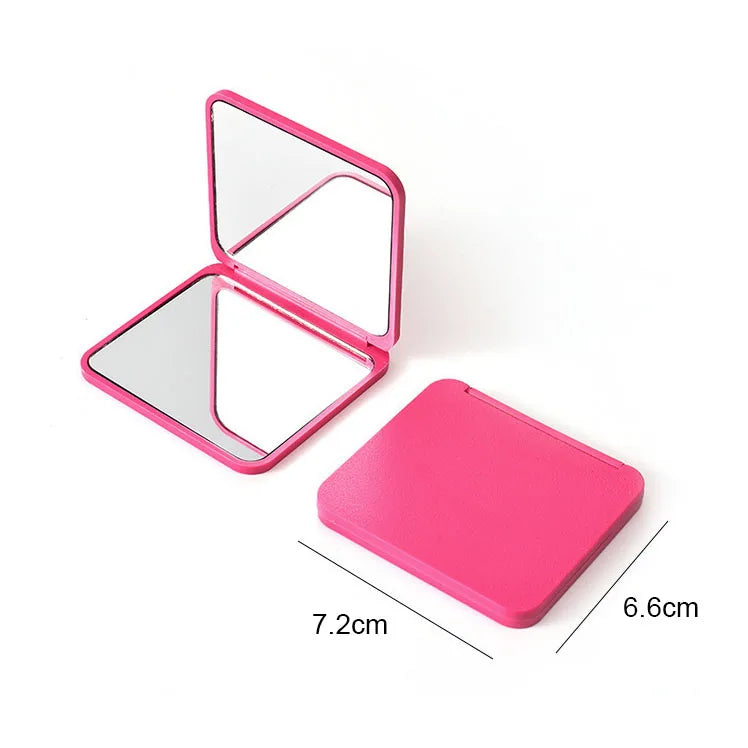 Zonyin Custom Logo Double Sided Square Small Mirror Portable Folding Travel Compact Makeup Pocket Mirror for Girl Women Gifts