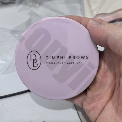 Zonyin Custom logo Round Double-Sided Folding Pocket Mirror Mini Compact pink Cosmetic Travel Mirror with 2x Magnification