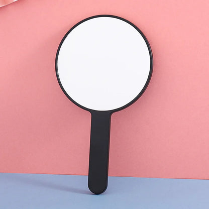 Zonyin Wholesale Custom Logo Plastic Handheld Vanity Mirror Custom Logo Small Round Pocket Makeup Mirror for Portable Travel