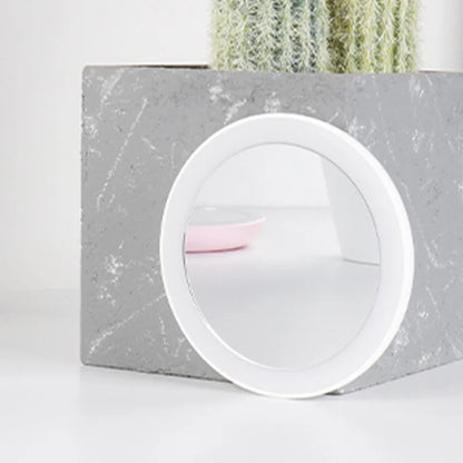 Zonyin Handed Mirror Personalized Single Side Pocket Makeup Mirror with LED Light ABS Plastic Design Compact Customized Logo