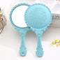 Zonyin High Quality Gold Oval Handheld Makeup Mirror Custom Logo Vanity Retro Hand Held Cosmetic Mirror for Women Girls Gift