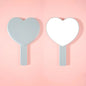 Zonyin Heart Shape Hand Cosmetic Mirror Custom logo Plastic Portable Handheld Makeup Mirror Promotional Business Gift