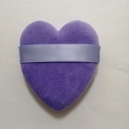 Zonyin Cute Heart Shaped Velvet Powder Puff Soft Love Design Velour Makeup Sponge Puff Cosmetic Powder Puff for Girls