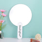 Zonyin Custom Logo Handheld Makeup Mirror Portable Large Plastic Frameless Travel Cosmetic Mirror Personalized Wholesale