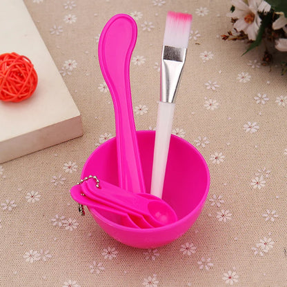 Zonyin Plastic Mask Bowl Set Beauty Tools 4 in 1 Facial Mask Mixing Bowl Hot Products Face Mask Mixing Bowl With Brush