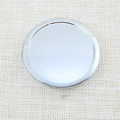 Zonyin Wholesale Double-sided Metal Makeup Mirror Round Folding 2X Magnifying Pocket Mirror with Customized for Wedding Gift