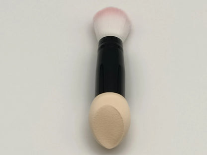 Zonyin Multi-Colored Cheap Portable Small Mini Double Headed Makeup Sponge and Powder Brush for Face