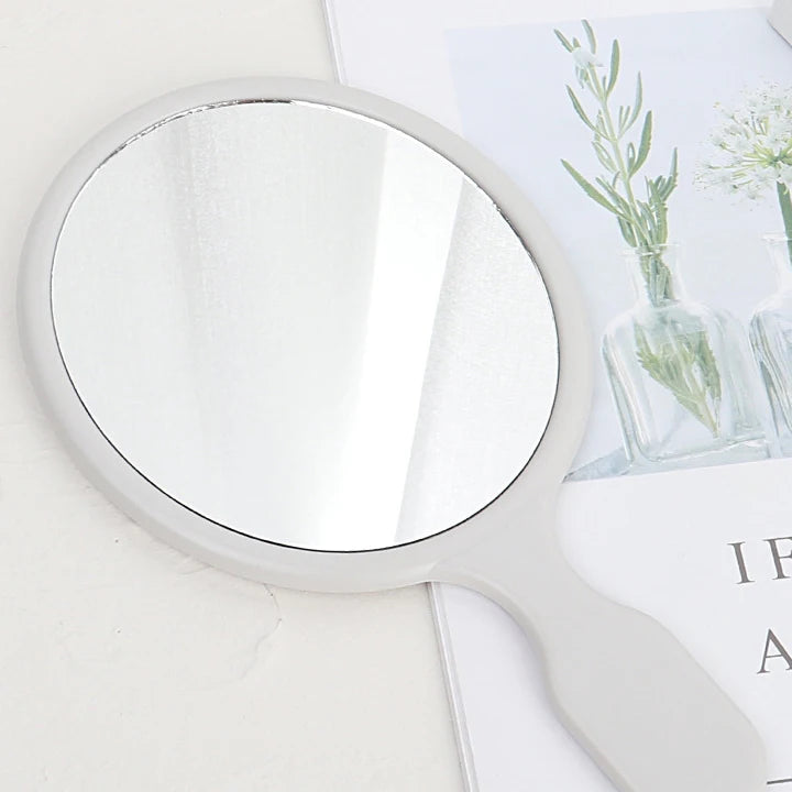 Zonyin High Quality Plastic Hand Held Cosmetic Mirror for Girls Cute Kids Handheld Travel Mirror Custom Makeup Mirror with Logo