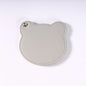 Zonyin Customized Personalized Logo Pu Leather Glass Mirror Lovely Black Bear Shaped Pocket Makeup Mirrors for Travel