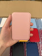 Zonyin High Quality Pu Leather Pocket Mirror LOW MOQ Custom Embossed Logo Folding Portable Travel Makeup Mirror for Women