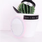 Zonyin Handed Mirror Personalized Single Side Pocket Makeup Mirror with LED Light ABS Plastic Design Compact Customized Logo