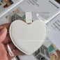 Zonyin Women's Gift Heart Shaped Pu Leather Pocket Mirror Customized Your Logo Small Travel Makeup Mirror for Valentine's Day