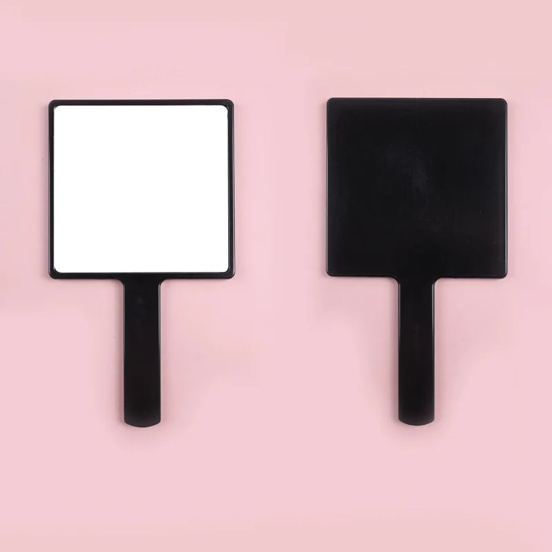 Zonyin New Arrival Large Size square Handheld Makeup Mirror 15*27cm Plastic Travel Mirror  with Custom Logo for Hair Salon