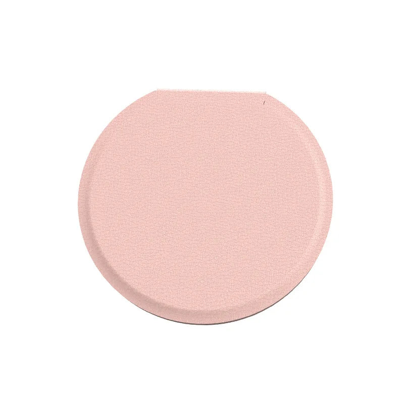 Zonyin Custom Logo Foldable Travel Makeup Mirror Fashion PU Leather and Stainless Steel Compact Small Pocket Mirror for Girl