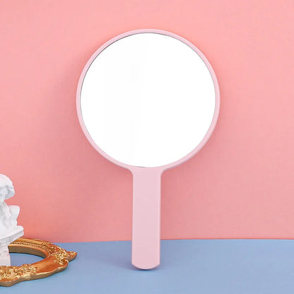 Zonyin Custom Round Small Vanity Mirror Personalized Handle Makeup Mirror Customizable Handheld Travel Mirror for Promotion