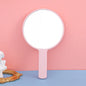 Zonyin Custom Round Small Vanity Mirror Personalized Handle Makeup Mirror Customizable Handheld Travel Mirror for Promotion
