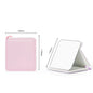Zonyin Pink Purple Blue Macron Color Pu Leather Folding Makeup Mirror Portable Travel Standing Desktop Vanity Cosmetic Mirrors