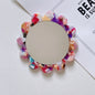 Zonyin Promotion High-End Portable Mini Makeup Mirror Compact Retro Acetate Plate Sunflower Custom Logo Pocket Mirror for Girls