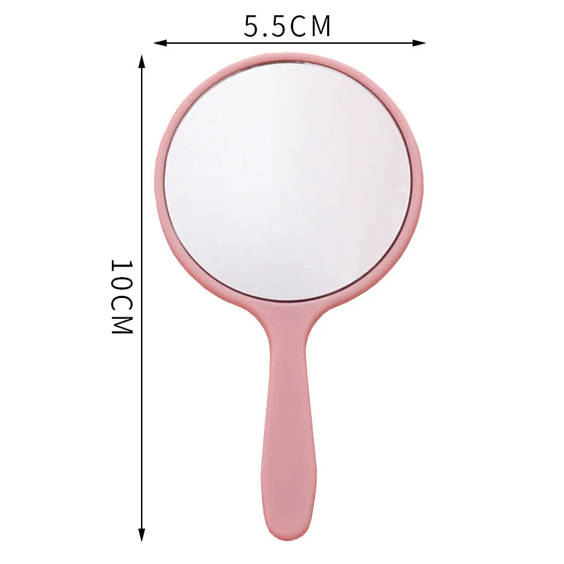 Zonyin Wholesale Custom Logo Plastic Handheld Vanity Mirror Custom Logo Small Round Pocket Makeup Mirror for Portable Travel