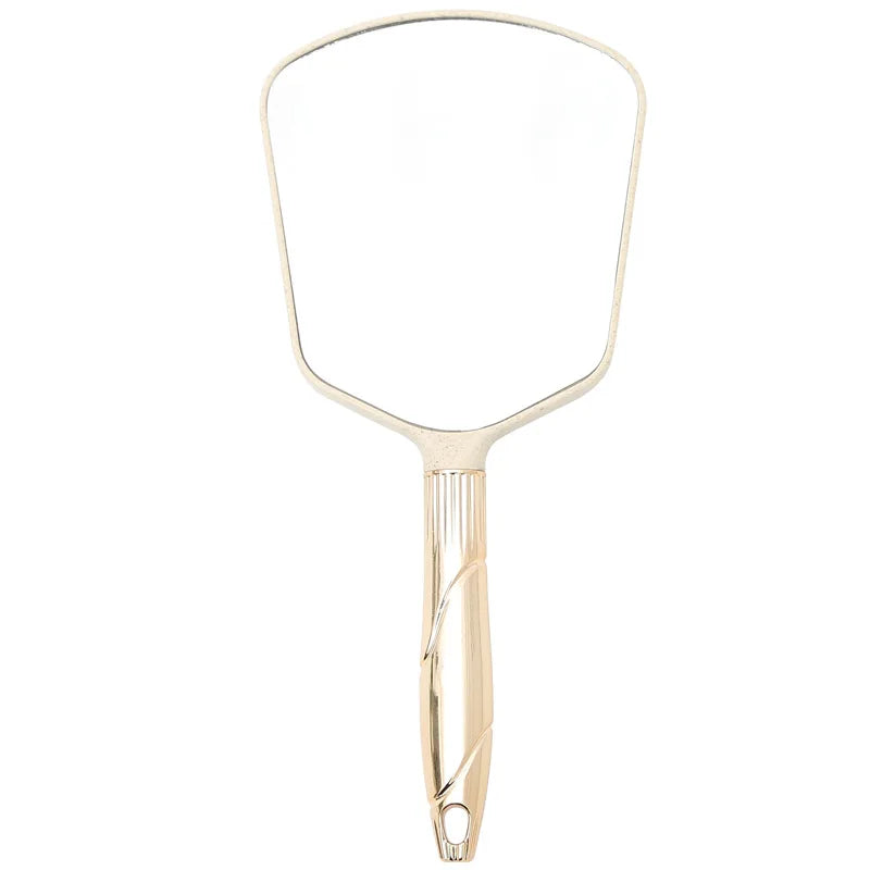 Zonyin Wholesale Custom Vintage Plastic Square Oval Hand Held Makeup Mirror European Retro Handheld Portable Cosmetic Mirror
