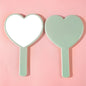 Zonyin Customized Plastic Mini Handheld Mirror Heart Shape Portable Cute Cosmetic Mirror for Bride Wedding Gifts