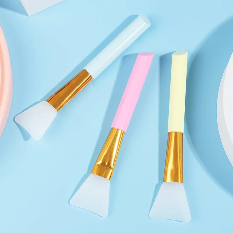Zonyin 7 Color Soft Head Silicone Facial Mask Brush Set Single Head Beauty Brush Film Adjustment Stick Silicone Makeup Brush Set