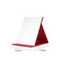 Factory Direct Silver Finish Foldable Square Glass Frame Cosmetic Mirror with Magnifying Feature for Desktop Use