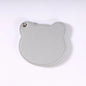 Zonyin Customized Personalized Logo Pu Leather Glass Mirror Lovely Black Bear Shaped Pocket Makeup Mirrors for Travel