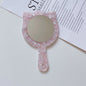 Zonyin Custom Logo Portable Cat-Shape Handheld Makeup Mirror Acetate Handle Small Cute Cosmetics Mirror for Women's Travel Use