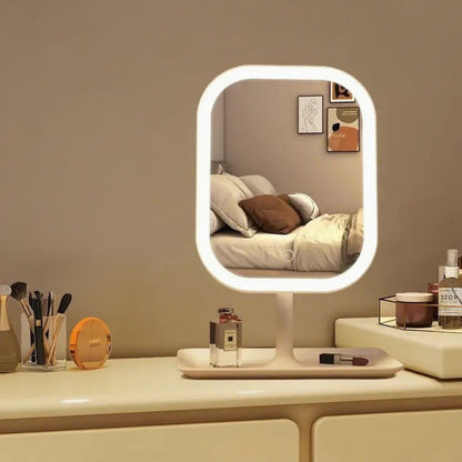 Zonyin LED Lighted Makeup Mirror Desktop Vanity Mirror with Light Portable Cosmetic Mirror for Dorm Student Travel Wholesale