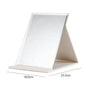 Factory Direct Silver Finish Foldable Square Glass Frame Cosmetic Mirror with Magnifying Feature for Desktop Use