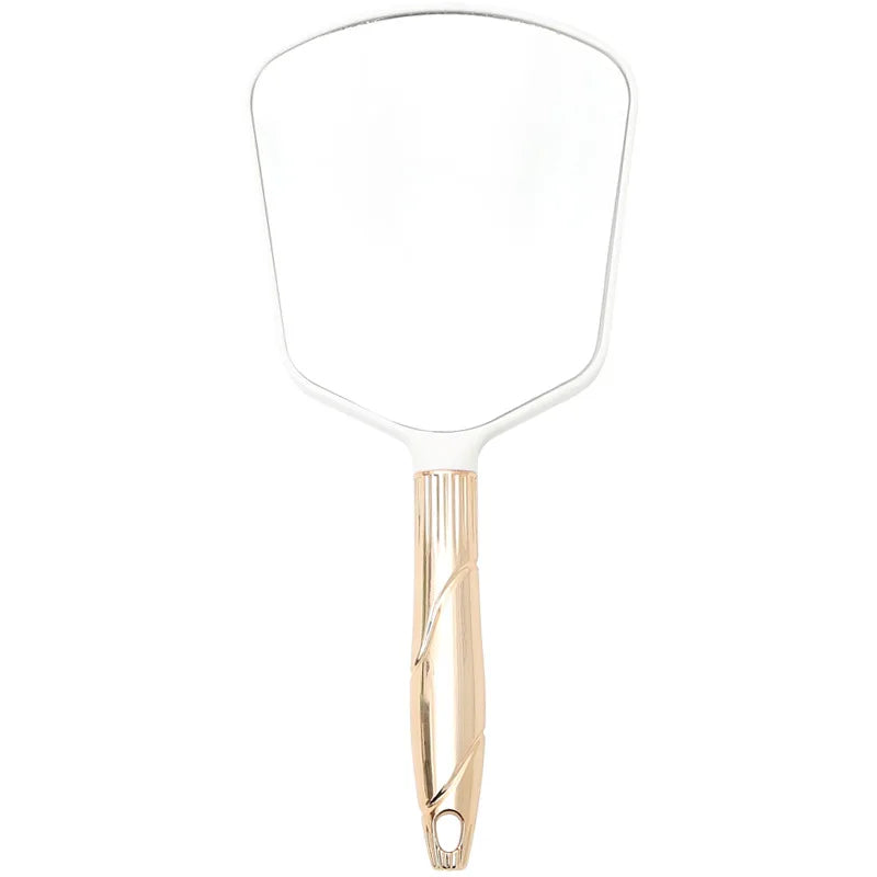 Zonyin Wholesale Custom Vintage Plastic Square Oval Hand Held Makeup Mirror European Retro Handheld Portable Cosmetic Mirror