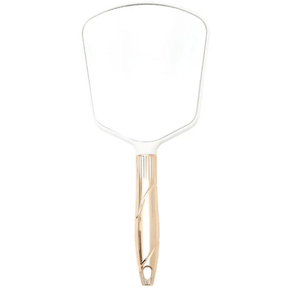 Zonyin Wholesale Custom Vintage Plastic Square Oval Hand Held Makeup Mirror European Retro Handheld Portable Cosmetic Mirror