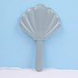 Zonyin Custom Logo Shell Shaped ABS Plastic Cosmetic Mirror Portable Single-Sided Mini Handheld Hand Makeup Mirror for Beauty