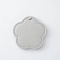 Zonyin New Arrival Flower Design White Pu Leather Makeup Mirror Customized Logo Portable Travel Pu Pocket Mirror for Women Girls
