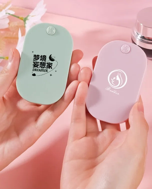 Zonyin Hot Selling Customizable Logo Mini Square Pocket Cosmetic Mirror Portable Flip Travel with Recyclable Material